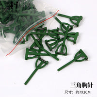 Triangle Plastic Brooch Clip for Wedding Flowers and DIY Bouquet Packaging