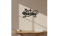 Iron Welcome Sign Cut Front Door Welcome Decor Indoor Outdoor Use Front Door Hanger for Entryway, Porch, Patio