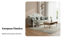 3 Pieces 3 Piece Button-Tufted Couch collection Removable and cleanable slipcovers Sofa Set European design Upholstered Seating for Small Spaces, salon