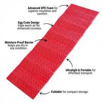 Camping Sleeping Mat XPE Foam, Foldable Ground Mat for Camping, Waterproof Tent Mattress 183x60cm, O - Image 5