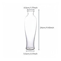 Clear Glass Vase Japanese Aesthetic House Decoration Zen Inspired for Bookshelf