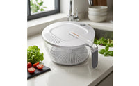 Rice Washing Bowl with Grater Lid Flat-Lid Draining Bowl with Lid Handheld