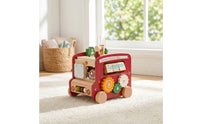 Toy Bus with Xylophone Allall-in-1 Activity Bus Shape Sorter Multifunction Bead Maze Developmental for Toddlers, Playroom