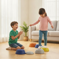 5 Pieces Balance Stepping Stones Colorful Stepping Stones with Anti-Slip Pads Sensory Toy Low-Height Play Set Stackable
