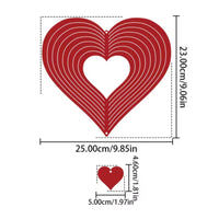 Heart Air Twirler Rotator Easy to Hang Heart Ornament Rotator Shiny Yard Decor for Garden