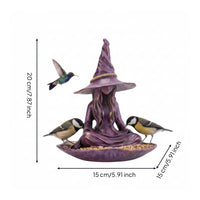 Witch Bird Feeder Decorative Ornament Sturdy for Patio, Yard, Gardeners