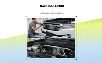 12V Waterproof High-Low Tone Car Horn for Explorer SUV LC300