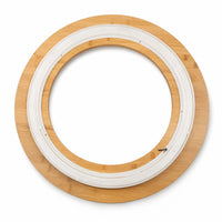 Circular Tray with Center Opening Sturdy Bamboo Serving Tray Multifunctional