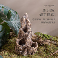 爬宠造景假山攀爬木鬃狮蜥捷角守宫蛇异宠饲养箱造景布景仿石躲避