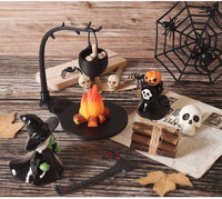 Halloween Ghost Pumpkin Skull Witch Spider Flame Hanging Pot Holiday Decoration
