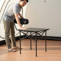 Roll up Folding Table Compact Foldable Outdoor Table Easy Storage for Beach