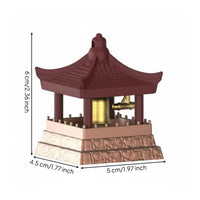 Sounding Pavilion Ornament Miniature Design Electronic Temple Bell Keychain