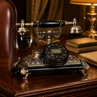 Antique Corded Telephone Ornate Retro Landline Phone Decorative Feet
