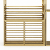 Luxury Metal Wine Rack, Freestanding Wine Bottle Holder, Commercial Storage for Bar, Hotel Display