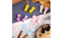 6 Pieces Crochet Hook Cover Multi-Color Silicone Needle Stopper for Crocheters