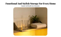 Space-Saving Wall-Mounted Shelf Set Long-Lasting Inverted Bracket Ledge Sturdy Construction Storage Rack Heavy-Duty for DIY Enthusiasts, Office Workers, Kitchen, Living Room, Bedroom, Bathroom
