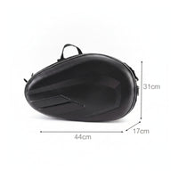 Waterproof Hard Saddle Bags with Mounting Brackets Wear-Resistant Motorcycle Hard Saddle Bags Carbon Fiber Style Motorcycle Bag with Strap Mounting Long-Lasting for Commuters