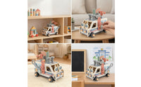 Pretend Play Kids Wooden Truck Tool Set Take-Apart Wooden Tool Truck Interactive Construction for Preschoolers