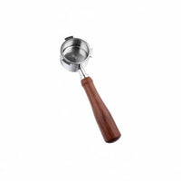 Coffee Machine Handle Bottomless Portafilter Stainless Steel Wood Grip Detachable Filter Basket Precision Filtration Suitable for Professional Barista Home Brewing
