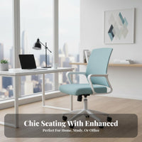 Height Adjustable Mesh posterior rotating Chair Ergonomic Design Office Furniture effortless Rolling Casters Task Seat with Armrests for Students, Home Workers, Study Room, Bedroom