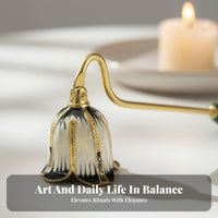 Ornate Enamel Candle Wick Dipper Elegant Design Long Handle Candle Wick Dipper Long-Lasting Metal Tarnish-Resistant