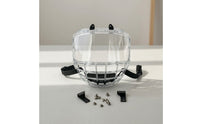 Transparent Face Visor with Grille Curved Helmet Face Guard for Sports Training