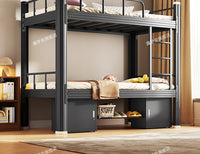 Bunk Bed Steel Frame Double Deck for Dormitory, School Apartment, Modern Simple Style