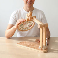 Cross Stitch Stand Hands Unrestricted Craft Tool Stable Base