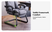 Reclining Sled Base Chair Adjustable Office Furniture Heavy-Duty for Executives