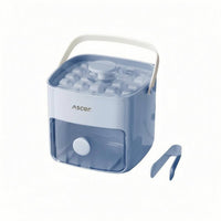 Double-Layer ice cubes Tray with Storage Container Carry Handle Ice Block Storage Box Food-Grade for Home Freezer