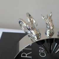 Modern Luxury Metal Wine Rack Animal Figurine Decoration
