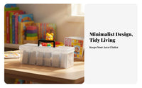 Compartmental Card Container particleproof Multi-Compartment Storage Box Clear View