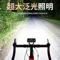3led自行车灯高亮前灯充电数字显示德规截止灯山地车快拆式骑行灯