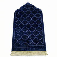 Arched Prayer Rug Geometric Lattice Fringed Floor Mat Hanger Tassel