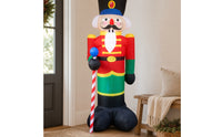 Outdoor Inflatable Nutcracker Soldier Festive Nutcracker Soldier Seasonal Christmas Decoration Portable for Yard, Entryway