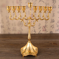 Metal Nine-Branch Candelabra for Wedding and Event Decoration