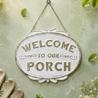Metal Welcome Sign Decorative Welcome Plaque Easy to Hang Door Hanger for Garden