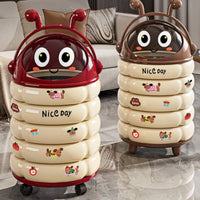 Trash Can Large Capacity Wheeled Trash Bin with Lid