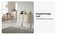 4-Door Entryway Sideboard Timeless Design Look Entryway Table Table Vintage Design Easy Assembly for Renters, Kitchen, Bedroom