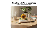 Creative Gift 3D Paper Sculpture Calendar Includes Acrylic Dust Cover Tear-Away Treehouse Notepad Light Up Base for Desk, Study Room