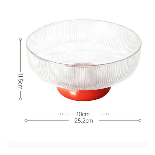 2-in-1 Fruit Colander Bowl High Clarity Snack Dish for Party