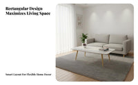 two-levellevel Rectangular Table Minimalist Design Living Room Furniture Nordic Inspired Light Luxury Aesthetic for Lounge Area