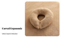 Comfortable & Soft U-Shaped Face Pillow Ergonomic Design Massage Table Headrest Pad Breathable Material for Estheticians, Medical Facility