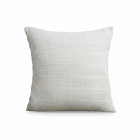 Linen Plaid Pillow Cover Rustic Plaid Pattern Pillow Cover Neutral Tones for Living Room