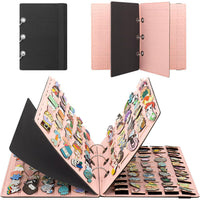 Felt Fabric Pin Storage Book with Color Blocks for Badges and Brooches