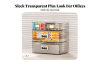 Stackable letter-size Paper Drawer Transparent Desktop Organizer sturdy for Study Room