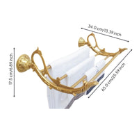 Rustproof gold wall towel rack