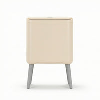 Press-Top Trash Bin Minimalist Trash Can with Lid Easy to Use for Office