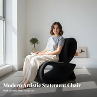 endless Loop Armchair Sculptural shape Accent Chair Flowing Lines Modern Stylish Design for Homeowners, Living Room