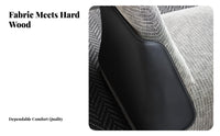 3 Pieces Houndstooth Armchair Modern Design Living Room Sofa elegant aesthetic Soft Upholstery for Movie Lovers, Reception Area